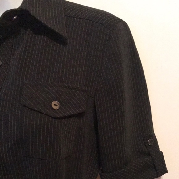 Tahari Pinstripe Work Dress - Picture 4 of 6